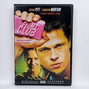 Fight Club DVD Brad Pitt Edward Norton David Fincher THX Widescreen Cult Classic